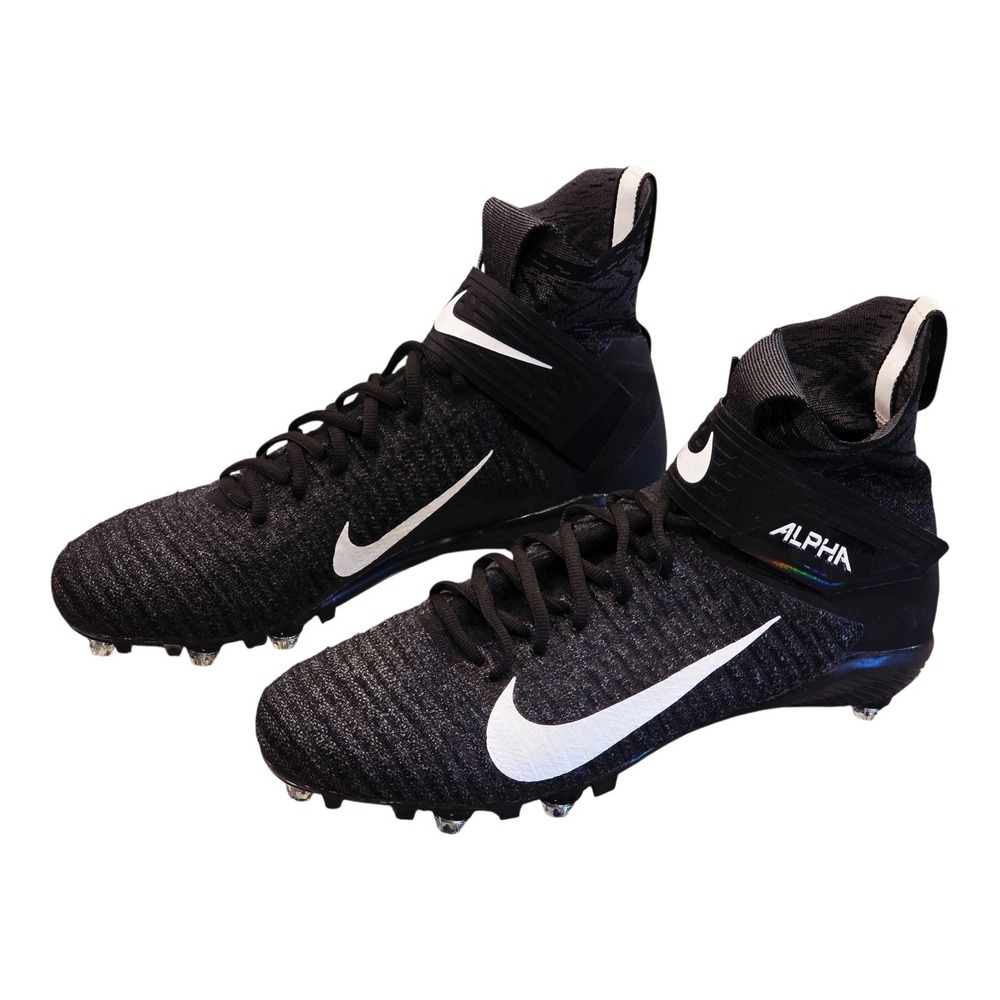 Mens Nike Alpha Menace Elite 2 Detachable Football Cleats Black Sz 14 CI1530-001